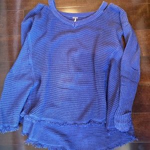 Free People Moonshine Cut Out Shoulder Sweater